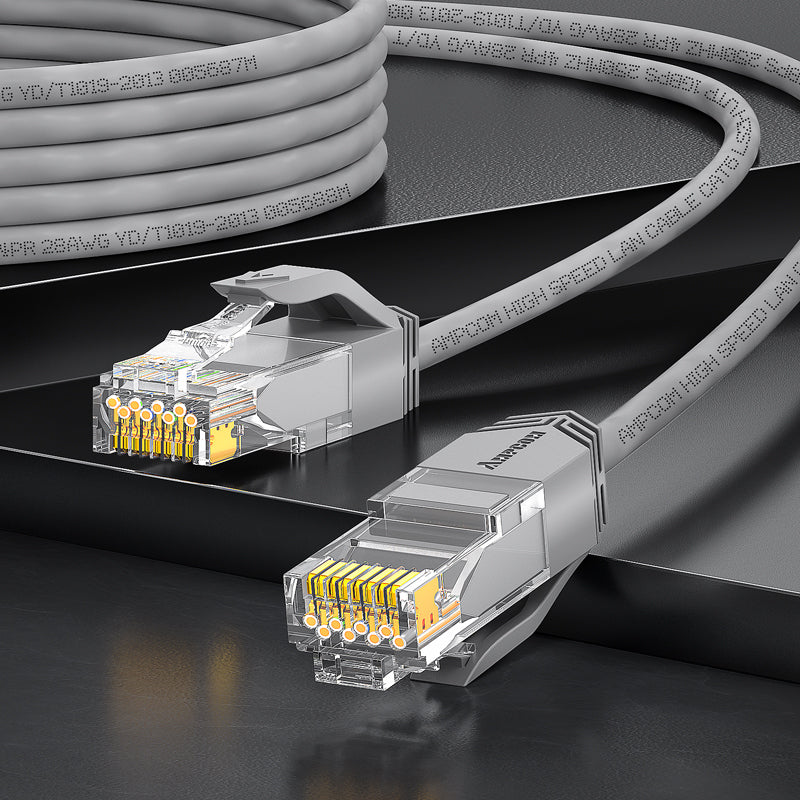 AMPCOM Cat6 28AWG UTP Patch Cable, Ultra-Slim, LSZH, for High-density Data Center Cabling