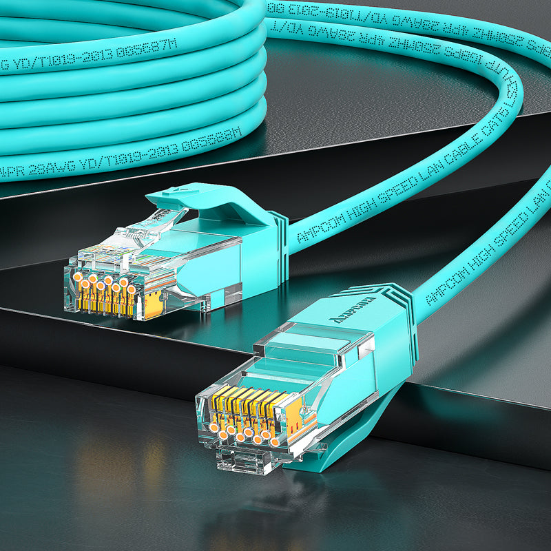 AMPCOM Cat6 28AWG UTP Patch Cable, Ultra-Slim, LSZH, for High-density Data Center Cabling