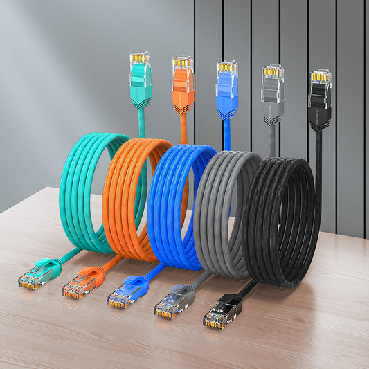 AMPCOM Cat6a 28AWG UTP Patch Cable,  Ultra-Slim, LSZH, for High-density Data Center Cabling